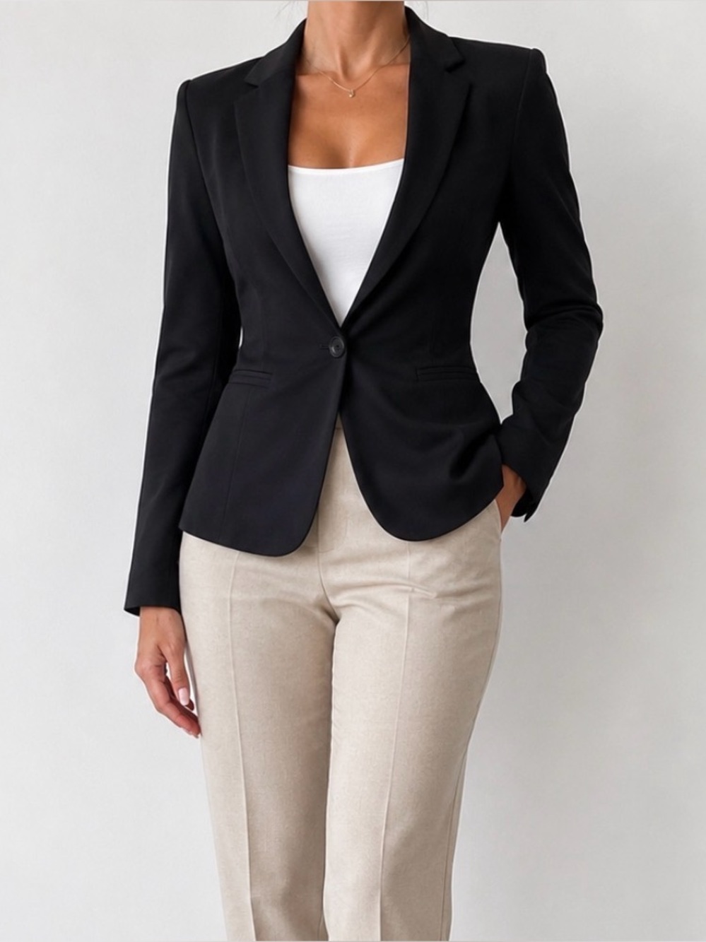 Old Navy Black Single-Button Women's Blazer